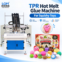 Machine de distribution de colle thermofusible TPR 6 couleurs pour la fabrication de jouets à presser et de boîtes surprises de Noël
