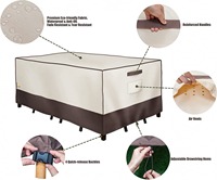 Lourd 600D rond Oxford Table et chaise ensemble couverture étanche extérieur Table couverture Patio meubles couverture