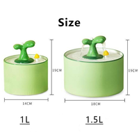 Fontaine à eau automatique pour chat en céramique électrique avec recharge facile, eau courante pour animaux de compagnie