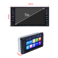 Autoradio 2 Din 7 pouces Sunplus avec Carplay et Android Auto pour Toyota, lecteur MP5, Bluetooth, FM, USB, écran tactile, lecteur vidéo DVD