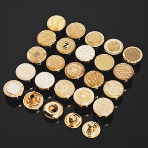 Botones a Presión Personalizados con Logotipo, de Aleación de Zinc de 12 mm, Tamaño Personalizado, Material Personalizado, Juego de 4 Piezas, Color Dorado para Hombre - Product Image 3