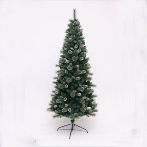 210cm Height Pre-lit Green PVC Pencil Christmas <strong>Tree</strong> with Snow LED Lighted <strong>Slim</strong> Christmas <strong>Trees</strong> - Product Image 2