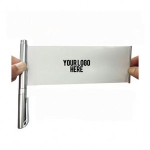 Custom Logo Silk Screen Printed Portable Metal Pen with Pull-Out Banner-Personalized Corporate Gifts & Event <b>Swag</b> - Product Image 1