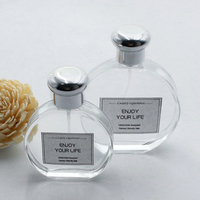LANGXU 100ml Flacons vides de luxe pour soins personnels, transparents, pour parfum, avec bouchons pompe en plastique et boîte cadeau