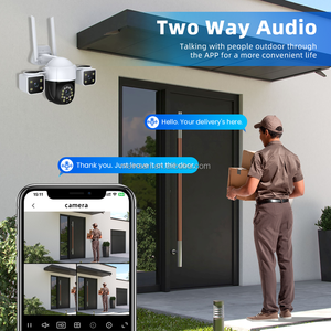Kamera CCTV PTZ Luar Ruangan Nirkabel WiFi Video Surveillance 6MP Tiga Layar Baru 2024 4K V380 Pro 3 Lensa 360 Kamera Keamanan WiFi - Product Image 4
