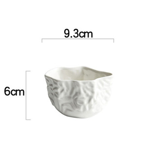 Tasse à café et à lait en céramique blanche irrégulière, écologique, pour la maison, idéale pour servir des plats occidentaux et des sauces - Product Image 2