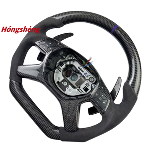 Volante de diseño deportivo de fibra de carbono personalizado con paletas de cambio compatibles con Mercedes-Benz G E GL ML clase W463 W166 W163 W212 - Product Image 3