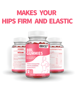 תמצית שורש מאקה מיצרן מקורי (OEM) בתווית פרטית, להגדלת ירכיים, צמיחת ישבן, שיפור צורת הישבן, 100% טבעי, סוכריות גומי BBL לישבן - Product Image 4