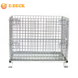 <span class=keywords><strong>Cage</strong></span> de panier en treillis métallique industrielle empilable en métal pour le stockage - Product Image 3