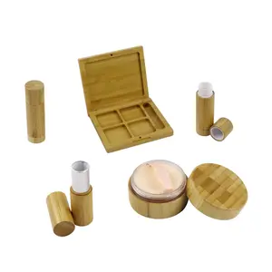 Wooden Cosmetic Packaging 5g 10g 15g 50g 100g Bamboo Jar Bamboo Bottle Bamboo Packing Pruduct With Free Sample