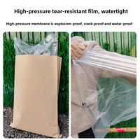 Sac tissé laminé en papier kraft avec doublure intérieure double couche, imperméable et résistant à l'humidité, pour l'emballage de l'alimentation animale, de la farine, du maïs, des céréales et du riz