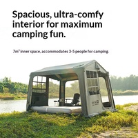 Tente gonflable panoramique, tente de glamping de luxe à haute transmission lumineuse, tente pneumatique transparente imperméable 3000 mm