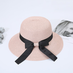 Chapeau seau Panama mode pliable chapeau de paille femmes été ombre Protection solaire en plein air <span class=keywords><strong>plage</strong></span> vacances <span class=keywords><strong>plage</strong></span> casquette de <span class=keywords><strong>plage</strong></span> - Product Image 4