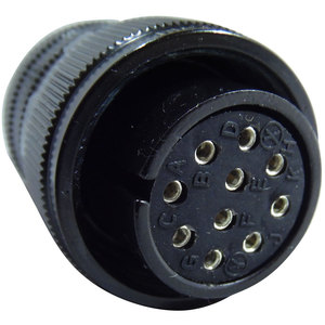 10 <b>Pin</b> Circular Connector Female Black Metal Plug For Industrial Use - Product Image 2