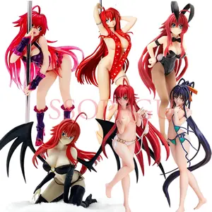 High School DxD Rias Gremory Figure Himejima Akeno Bunny Girl Pole Dance PVC Action Figure Model Collectible Toys Doll Gifts