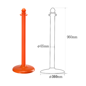 Poteau en plastique de vente chaude Post-A pierre de poteau d'orientation en plastique avec poteau d'avertissement rempli - Product Image 2