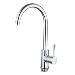 China Supplier Stainless Steel 304 Single Handle Sink Faucet Mixer Kitchen Tap