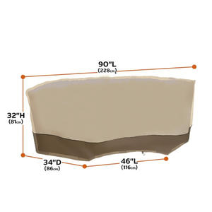 Housse de canapé en tissu Oxford 210D beige et marron, protection de meubles en forme d'éventail - Product Image 3