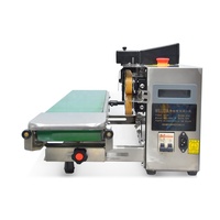 Codificación de fecha de impresión horizontal Máquina de sellado de sellador de banda de calor de bolsa de comida continua con chorro de tinta