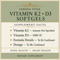 Compléments alimentaires en gélules molles de vitamine K2 D3 1000 UI, multivitamines pour adultes et adolescents
