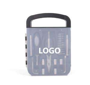 Juego <span class=keywords><strong>de</strong></span> herramientas portátil <span class=keywords><strong>de</strong></span> acero al carbono, <span class=keywords><strong>caja</strong></span> <span class=keywords><strong>de</strong></span> transporte transparente, destornillador, kit <span class=keywords><strong>de</strong></span> utilidad para tareas <span class=keywords><strong>de</strong></span> bricolaje en el hogar y reparaciones al aire libre, 22 Uds. - Product Image 4