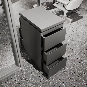 Gabinete de Herramientas de Acero Inoxidable para Salón de Belleza, Carrito de Trabajo Moderno para Barbería, Armario de Almacenamiento con Cajones y Portavasos - Product Image 2
