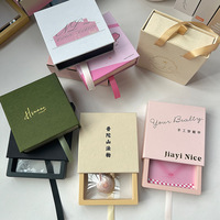 Boîte à collier rigide mini personnalisée en gros, emballage de bijoux en carton écologique et recyclable avec impression de logo pour montres et bijoux