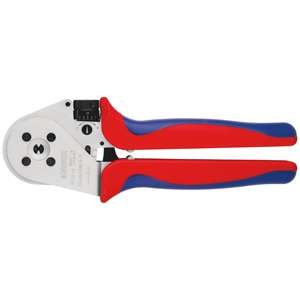KNIPEX 97 52 65 Pince à sertir à quatre mandrins pour contacts tournés avec poignées multi-composants chromées 230 mm - Product Image 1