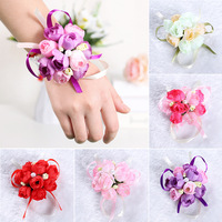 PF-112 Vintage De Mariage Poignet fleur pour Demoiselle D'honneur Nuptiale De Douche De Mariage Fleur Corsage Ruban De Bal