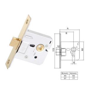 Serrure de <span class=keywords><strong>porte</strong></span> tubulaire cylindrique de taille britannique pour les marchés OEM en gros au Royaume-Uni, idéale pour les portes de couloir et de passage - Product Image 2