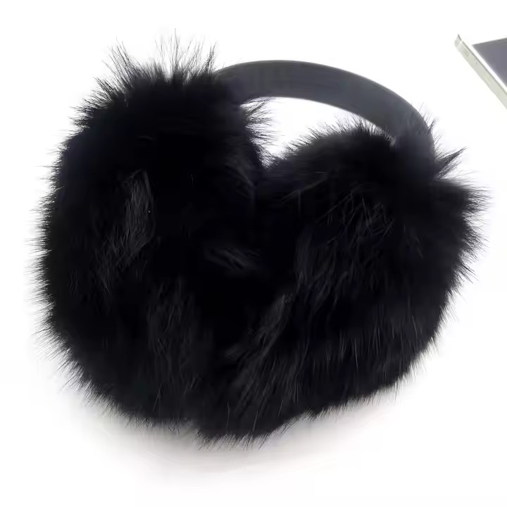 Rex Rabbit Fur Earmuffs Winter Ear Muffs Lovely Warm Windproof Plush Ear Cover Earmuffs With Student Riding Warm