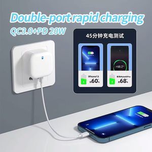 Boîte de chargeur A+C à prix avantageux, prise US/EU/UK, charge rapide QC3.0, bloc de chargeur Type C pour iPhone pour Huawei - Product Image 6