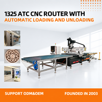 Machine de découpe CNC ATC à changement d'outil automatique pour le travail du bois et la découpe de panneaux