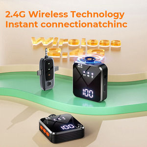 Microphone Lavalier Sans Fil <span class=keywords><strong>A13</strong></span> 2.4G avec Réduction de Bruit ANC, Portée de Transmission de 20 Mètres pour Diffusion en Direct sur Téléphone Mobile - Product Image 2