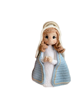 Poupée ange Vierge Marie en crochet faite à la main, amigurumi religieux en coton tricoté, pendentif, cadeau catholique chrétien, vente en gros personnalisée