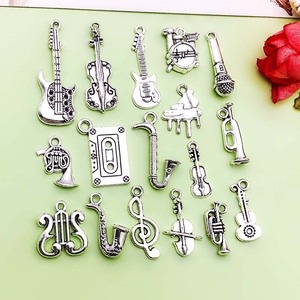 Antique Silver Alloy Musical Instrument Charms For DIY Jewelry Making Pendants And Bracelets Unisex Fashion Accessories - Product Image 4