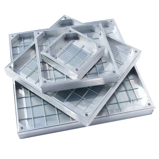 Good Quality Custom Size Aluminum Alloy Double Sealed Recessed Sewage Cover Anti-Odor Anti-Corrosion Outdoor Floor Manhole Cover