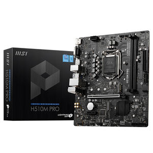 Carte <span class=keywords><strong>m</strong></span>ère MSI H510M <span class=keywords><strong>PRO</strong></span> Gaming avec socket LGA 1200, prise en charge de la <span class=keywords><strong>m</strong></span>émoire 64 Go, processeurs Intel Core Ryzen de 10e et 11e génération - Product Image 1