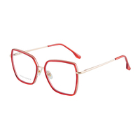 2026 Transparente Computerbrille für Damen und Herren, Blaulichtfilter, Eckige Form, Optische Brillen mit Lichtschutz