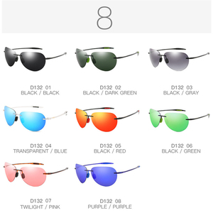 <span class=keywords><strong>Lunettes</strong></span> de soleil classiques <span class=keywords><strong>sans</strong></span> monture D132 DUBERY pour hommes et femmes, <span class=keywords><strong>lunettes</strong></span> de soleil de haute qualité, <span class=keywords><strong>lunettes</strong></span> de soleil miroir pour femmes, UV400 pour la conduite - Product Image 5