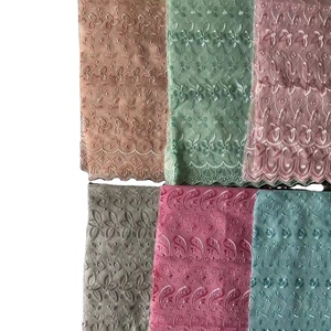 Thiết kế thanh lịch New Arrival Polyester cotton Allover thêu đầy đủ chiều rộng thêu Dubai thị trường jeddah thị trường cho Ăn mặc - Product Image 1