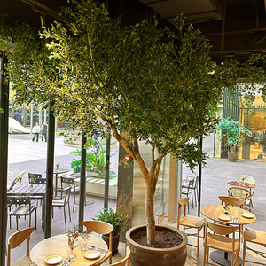 <strong>Indoor</strong>/Outdoor <strong>Artificial</strong> Olive <strong>Tree</strong> Floor-Standing Bionic Green Simulated <strong>Tree</strong> for Window Shopping Malls and Landscape Decor - Product Image 5