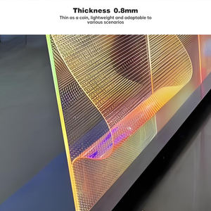 Pantalla de Visualización Holográfica 3D, Pantallas LED Flexibles Transparentes para Ventanas de Vidrio, Pantalla LED de Tamaño Personalizado, Película LED Flexible - Product Image 5