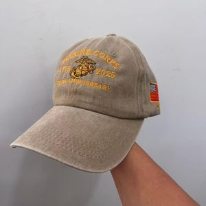 <strong>Marine</strong> Corps 250th Anniversary 3D Embroidery Denim 6-Panel Unisex Hat Adjustable Metal Buckle Front Logo Retro <strong>Marine</strong> Summer <strong>Cap</strong> - Product Image 5