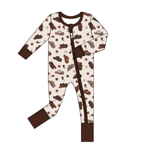Pijamas Western para Niños Puresun, Algodón Orgánico con Certificación GOTS y CPC, Estampado de <span class=keywords><strong>Estrella</strong></span> y Sombrero de Vaquero, Ropa de Dormir para Niños, OEM - Product Image 3