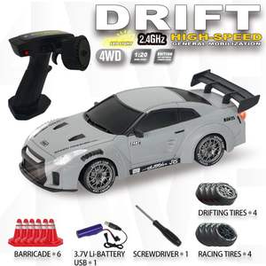 Coche de Control Remoto con Tracción en las Cuatro Ruedas y Velocidad Variable para Niños, Coche de Carreras de Control Remoto Recargable Realista, Modelo de Juguete - Product Image 3