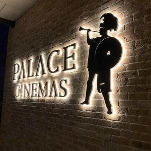 Insegna con Logo illuminato insegna in metallo spazzolato retroilluminato <span class=keywords><strong>Design</strong></span> 3D segnaletica personalizzata - Product Image 5