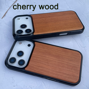 Ốp lưng gỗ tự nhiên cho <span class=keywords><strong>iPhone</strong></span> 17 Pro, chất liệu gỗ óc chó hồng sắc, phụ kiện điện thoại cho <span class=keywords><strong>iPhone</strong></span> 17 - Product Image 5