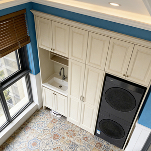 <span class=keywords><strong>Mobile</strong></span> da Balcone in Alluminio Effetto Vimini con Telaio in Metallo, Resistente all'Acqua, per <span class=keywords><strong>Bagno</strong></span> e Stile Resort Tropicale - Product Image 1