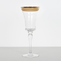 Verres à vin à bord doré pour décoration de table de mariage, gobelets à eau pour fête de mariage, logo personnalisé pour verre à vin en cristal